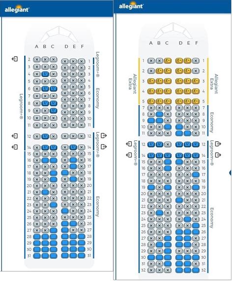 allegiant air legroom|allegiant airlines plane seating chart.